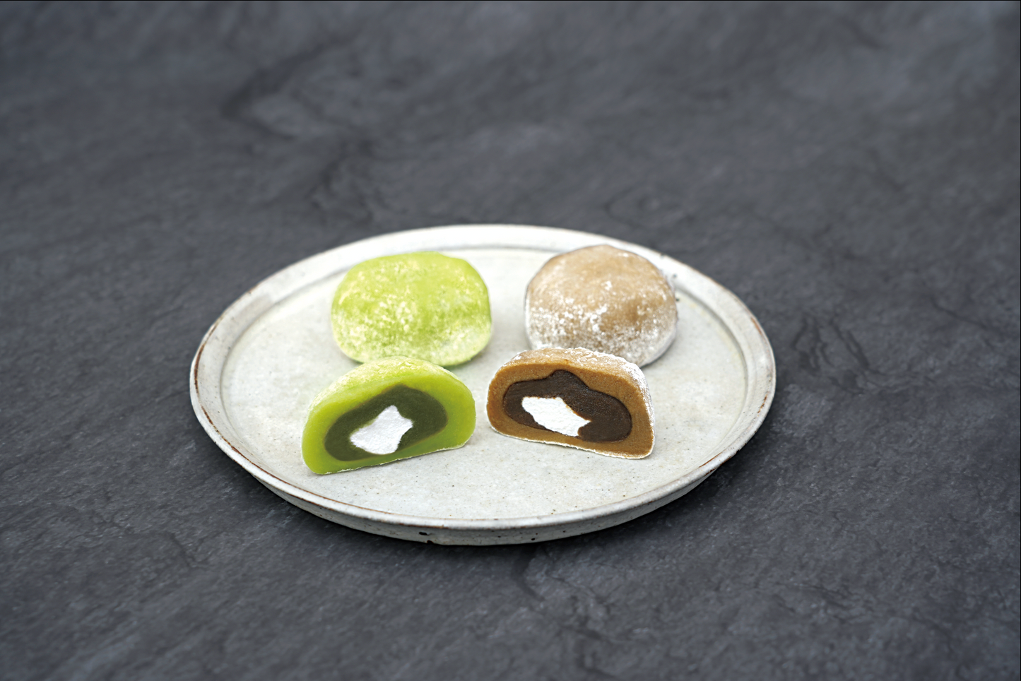 【冷凍】大福6個(抹茶クリーム3個、ほうじ茶クリーム3個)